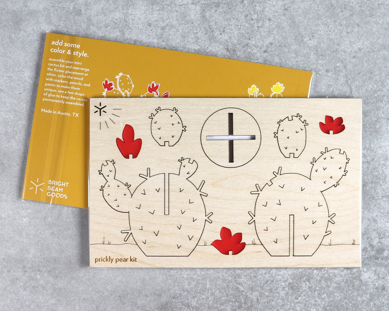 Prickly pear cactus kit in packaging