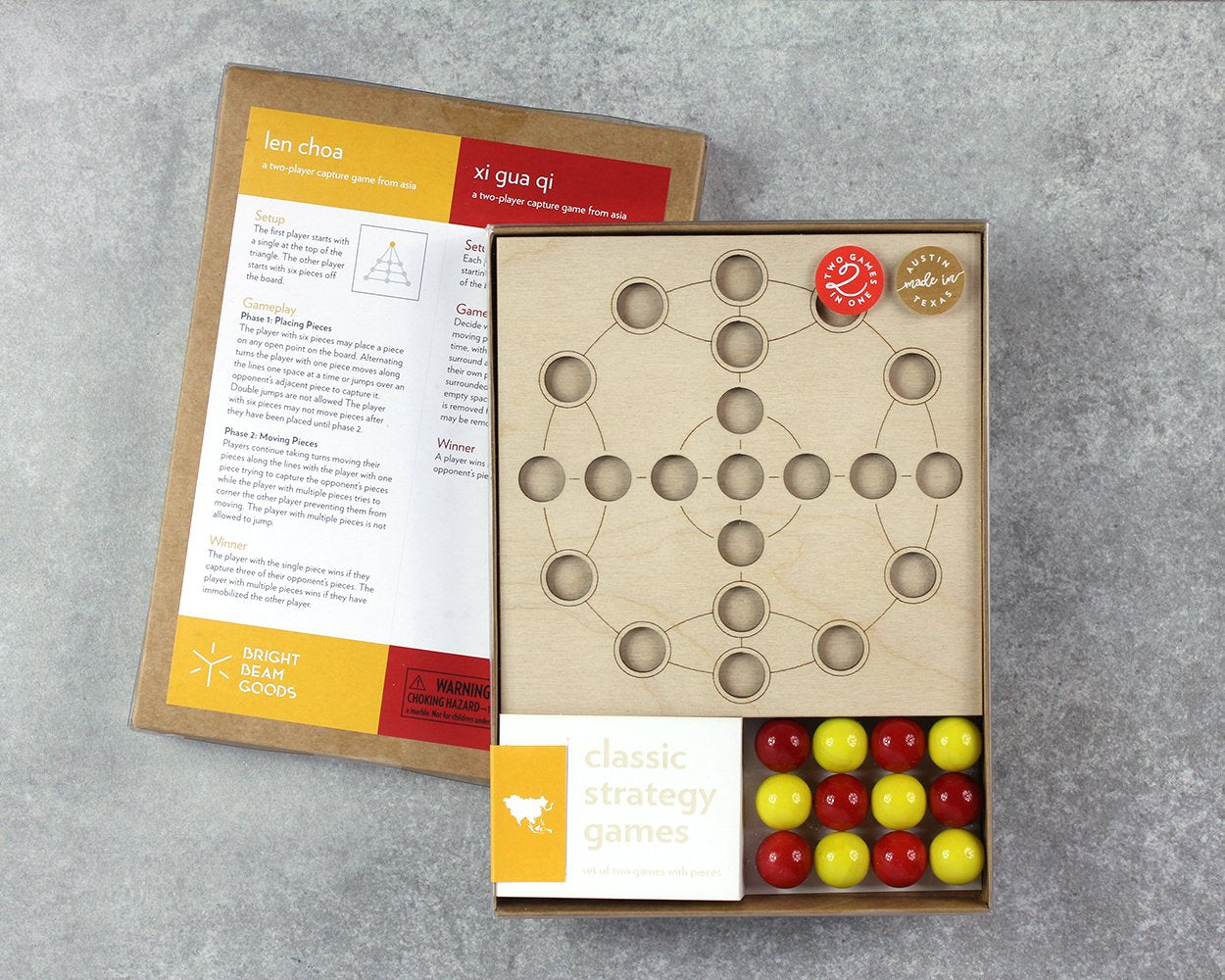 Asia marble game in packaging