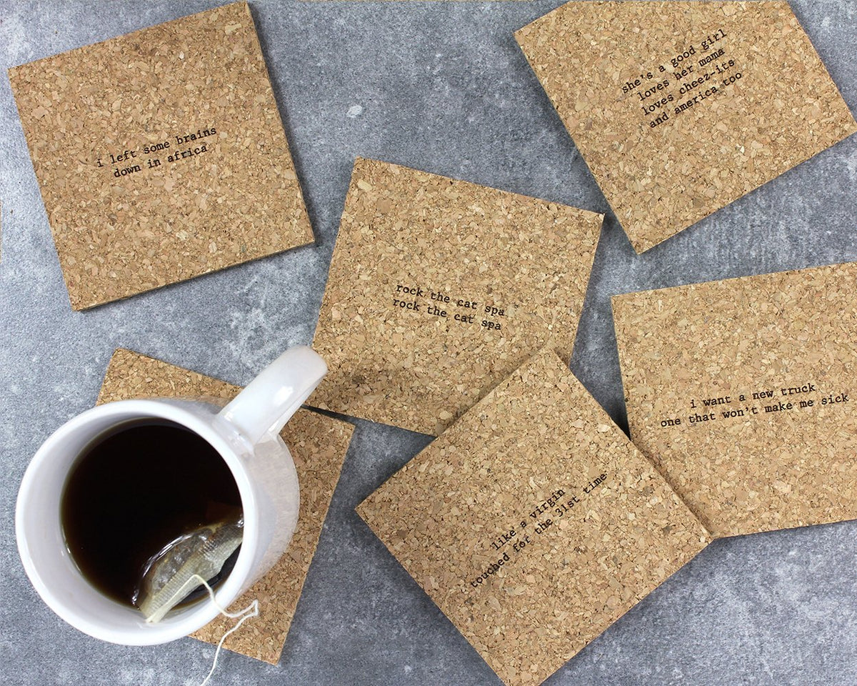 80s mistaken lyrics coasters unpackaged