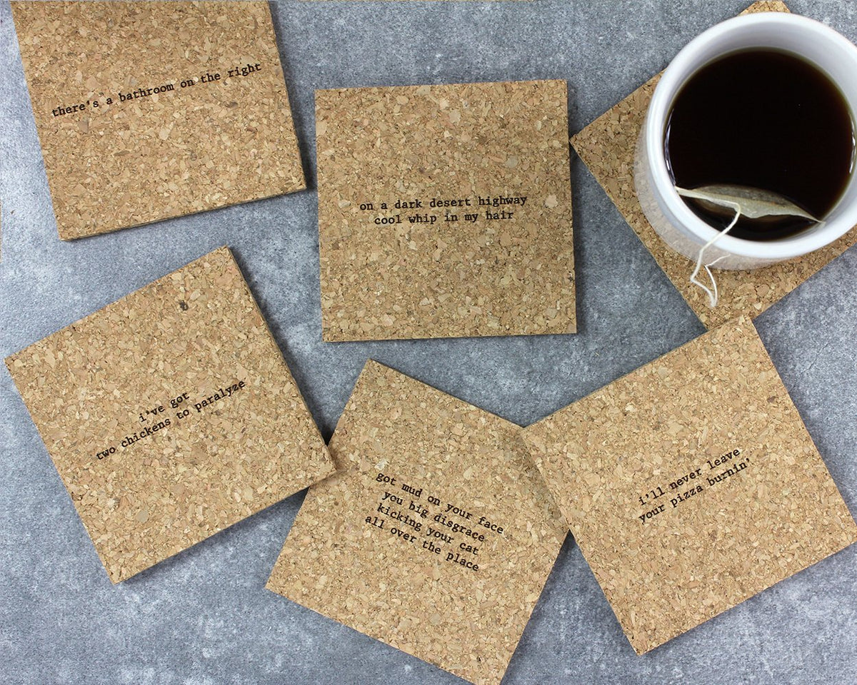 Classic rock mistaken lyrics coasters unpackaged