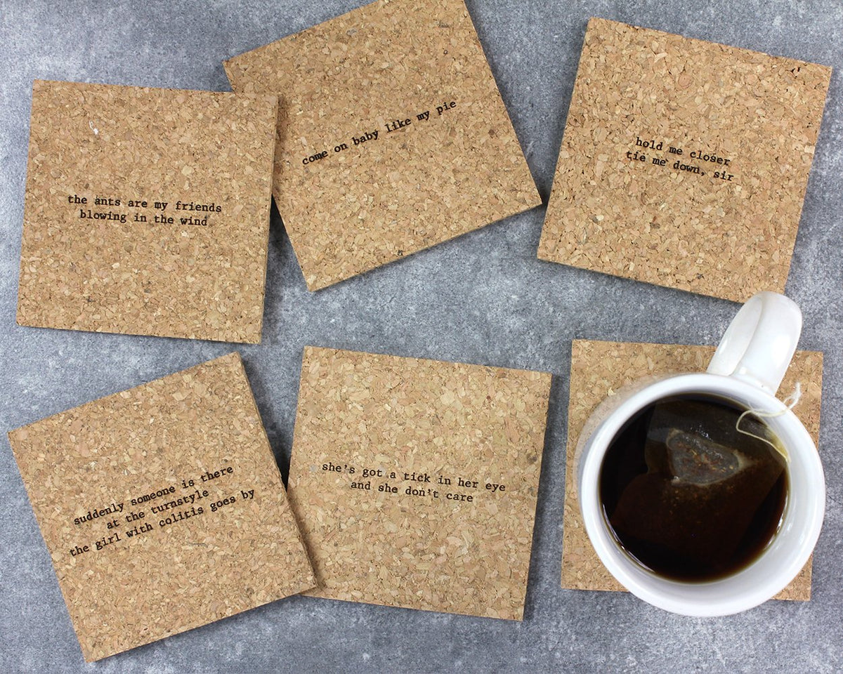Mix-tape mistaken lyrics coasters unpackaged