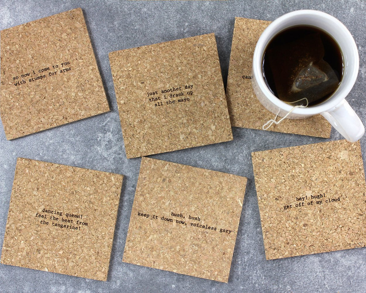 Original lyrics mistaken lyrics coasters unpackaged