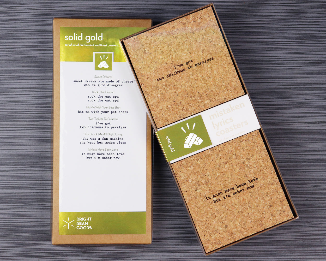 Solid Gold Mistaken Lyrics Coasters