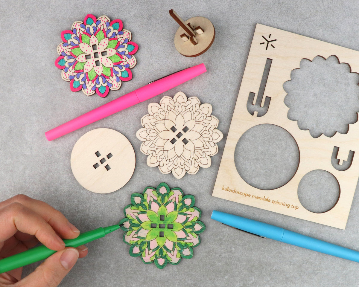 Kaleidoscope Mandala Large Spinning Top Kit