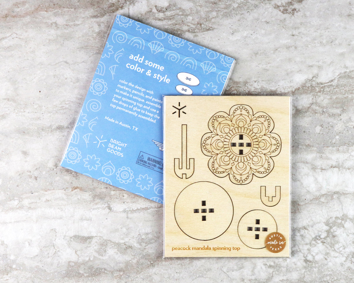 Peacock Mandala Large Spinning Top Kit