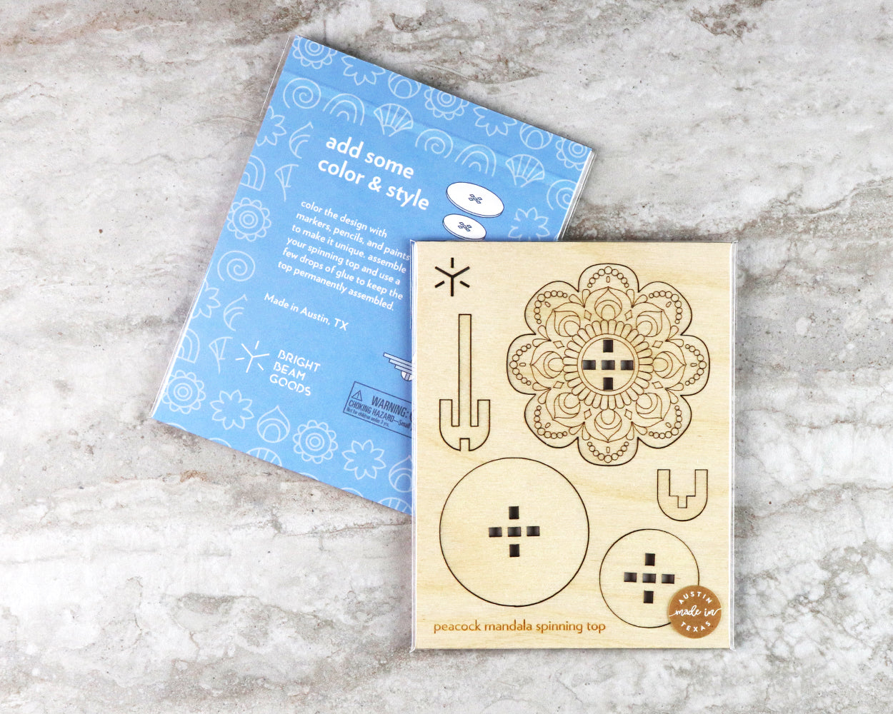 Peacock Mandala Large Spinning Top Kit