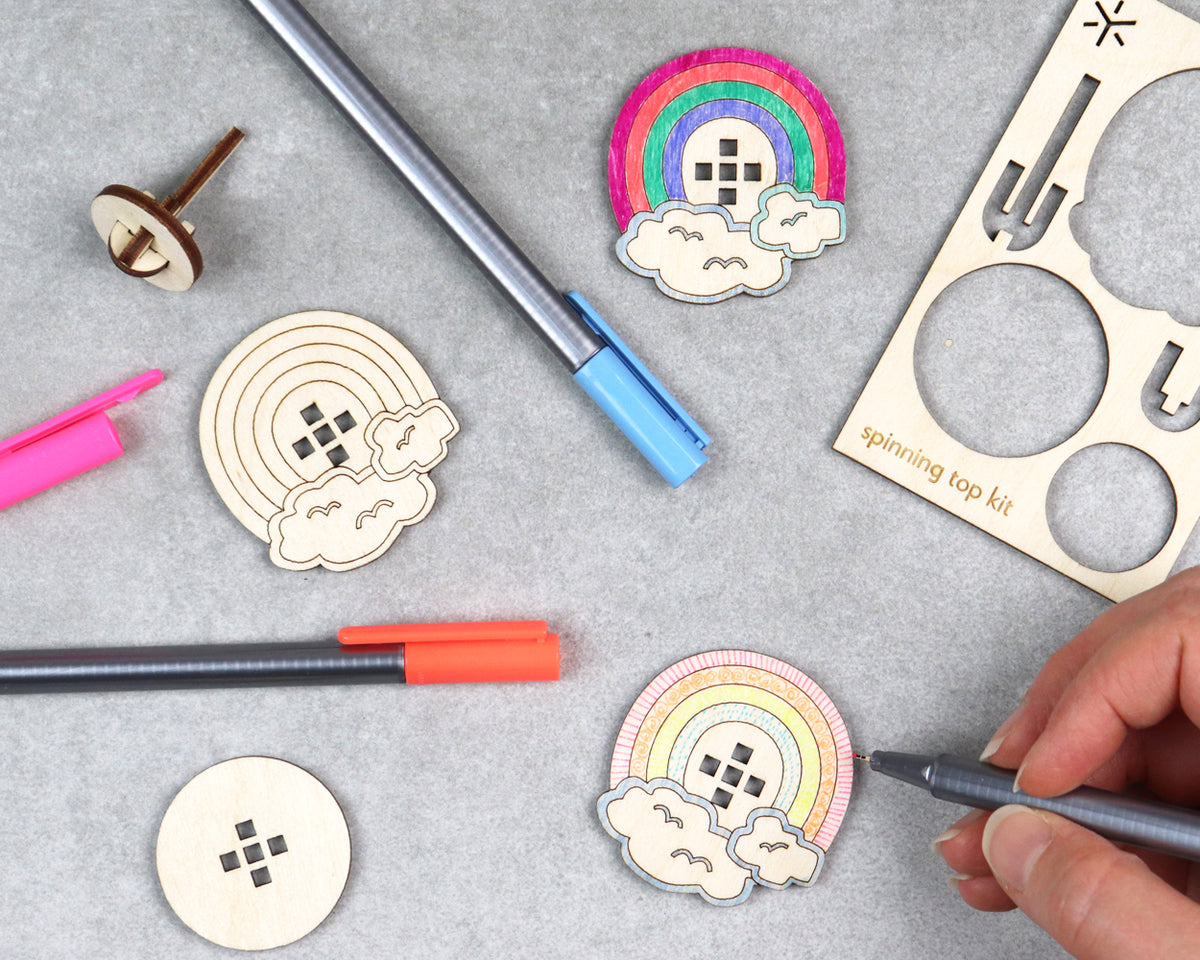 Rainbow Spinning Top Kit