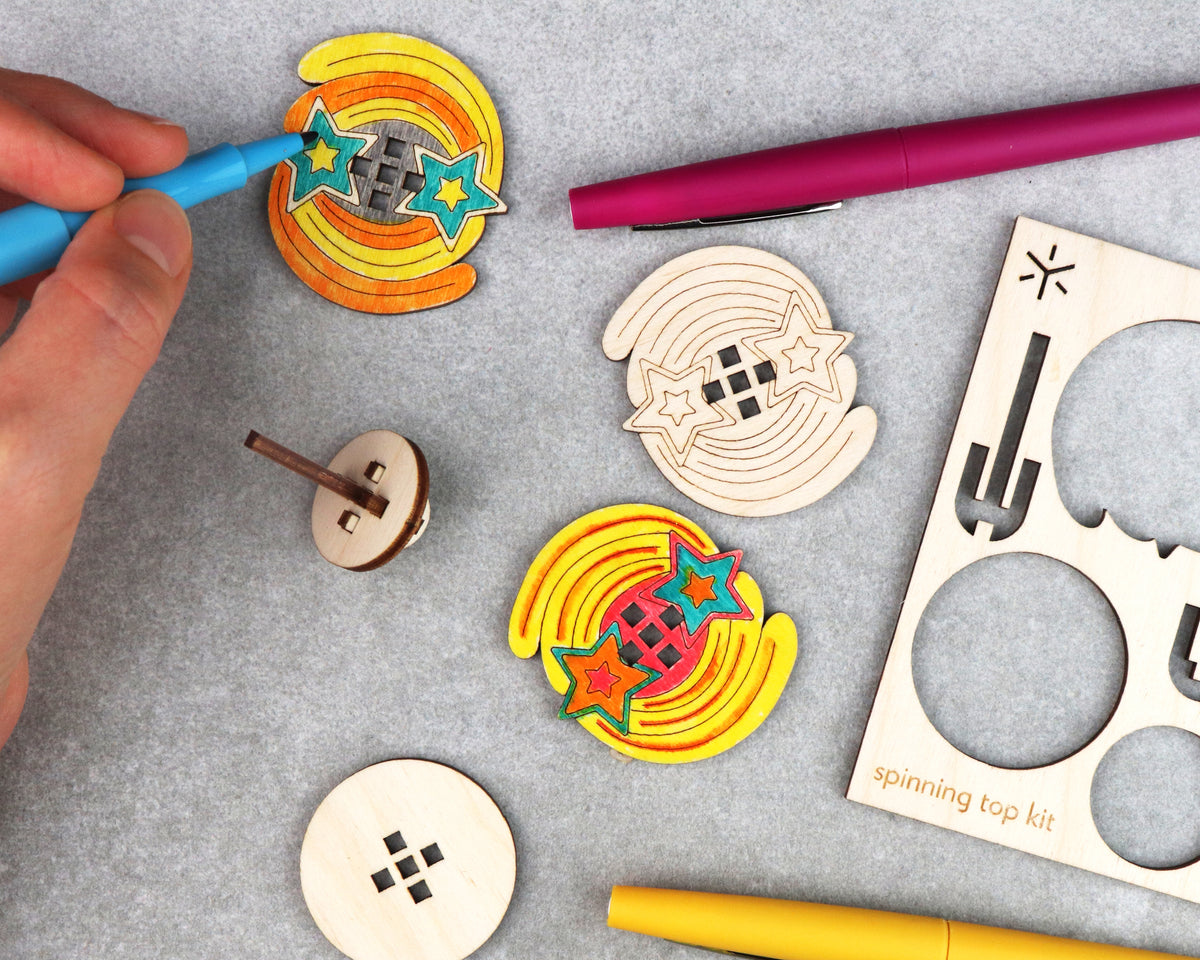 Shooting Star Spinning Top Kit