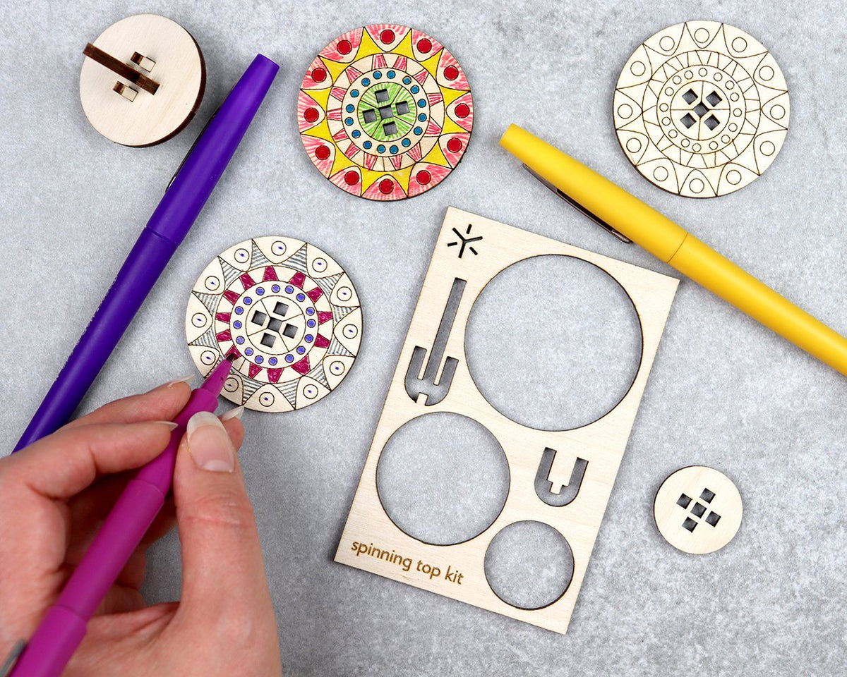 Circus spinning top kit unpackaged