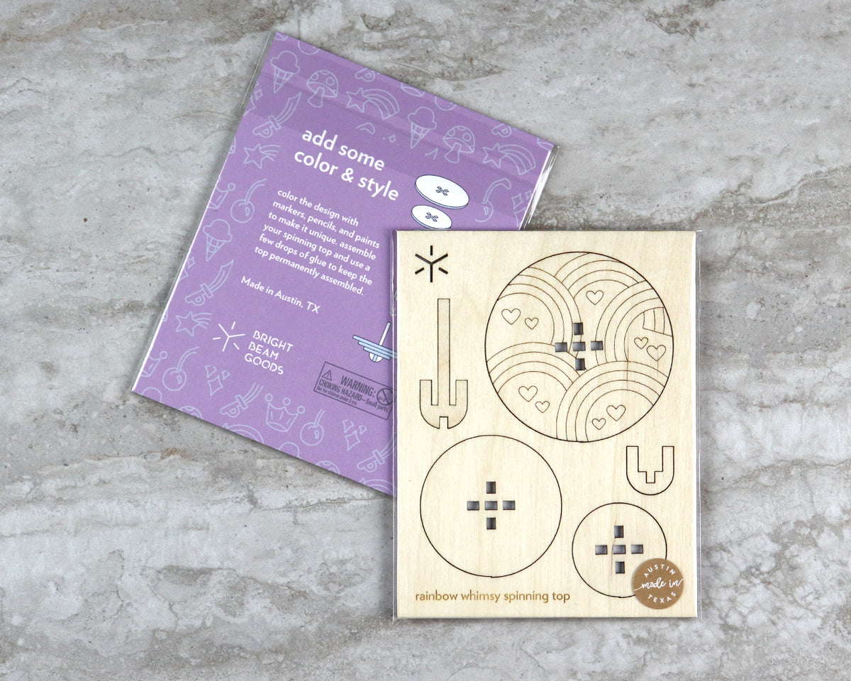 Rainbow Whimsy Large Spinning Top Kit