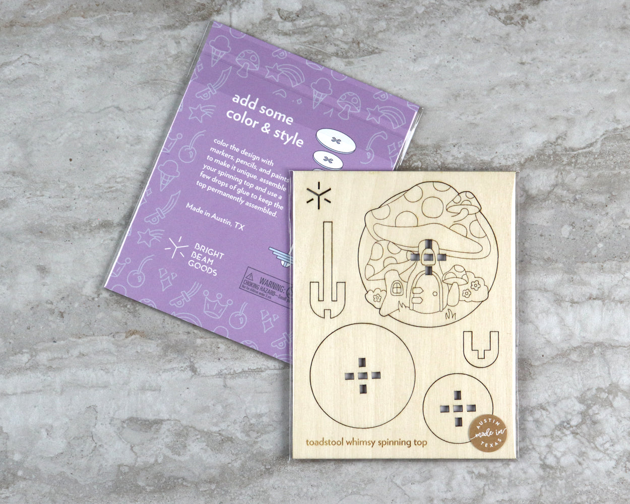 Toadstool Whimsy Large Spinning Top Kit